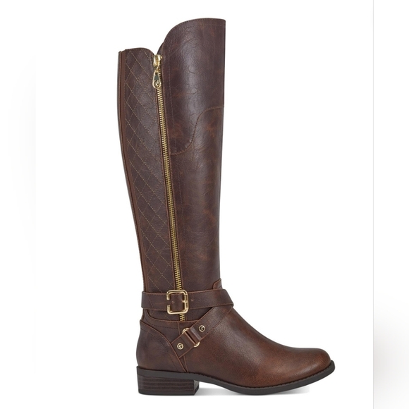 G by Guess Womens Haydin Faux Leather Wide Calf Riding Boots Size 6.5 - Picture 1 of 12
